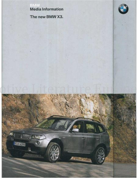 2006 BMW X3 HARDCOVER PRESSEMAPPE ENGLISCH