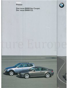 2003 BMW X3 | 6 SERIE HARDCOVER PERSMAP ENGELS