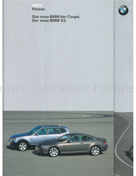 2003 BMW X3 | 6 SERIE HARDCOVER PERSMAP ENGELS