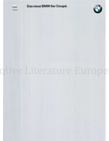 2003 BMW X3 | 6ER HARDCOVER PRESSEMAPPE ENGLISCH