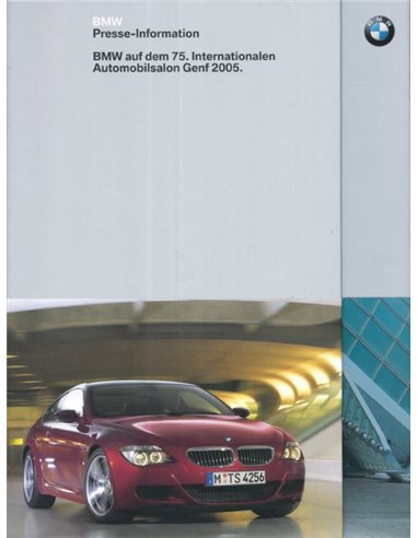 2005 BMW GENEVA HARDBACK PRESSKIT GERMAN