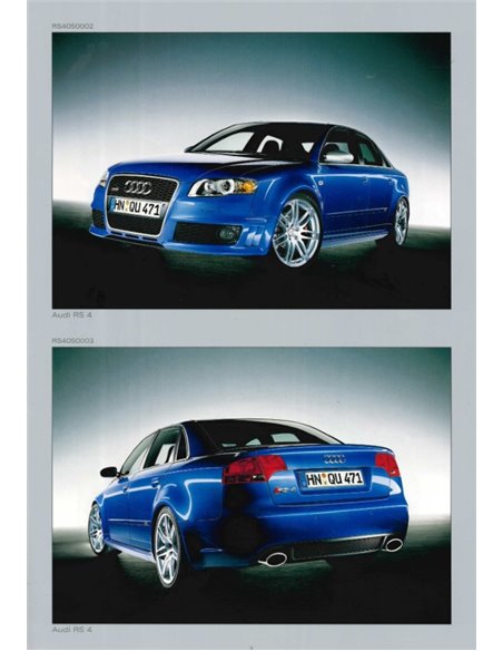 2005 AUDI RS4 LIMOUSINE HARDCOVER PRESSEMAPPE ENGLISCH
