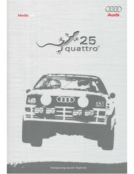 2005 AUDI QUATTRO 25 JAAR PERSMAP DUITS