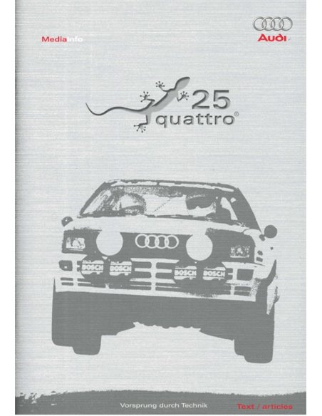 2005 AUDI QUATTRO 25 JAAR PERSMAP DUITS