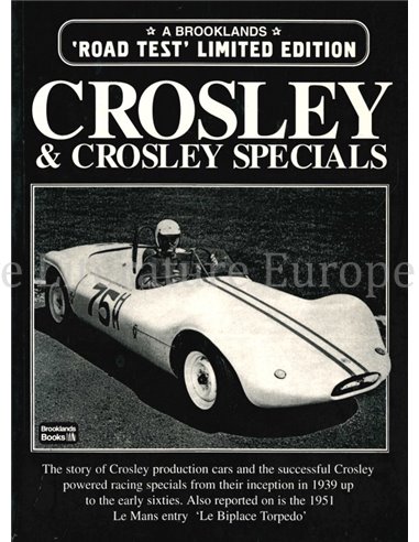 CROSLEY & CROSLEY SPECIALS  (BROOKLANDS ROAD TEST, LIMITED EDITION)