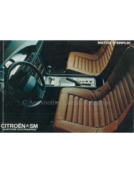 1973 CITROEN SM OWNER'S MANUAL FRENCH