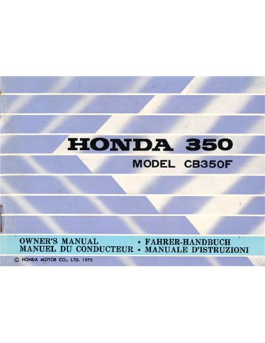 1973 HONDA 350 BETRIEBSANLEITUNG ITALIEN | DEUTSCH | ENGLISCH | FRANZÖSISCH