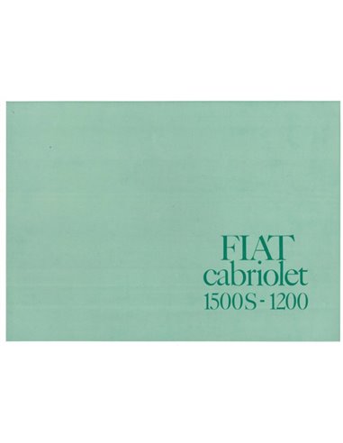 1961 FIAT 1200 | 1500 CABRIOLET BROCHURE ENGLISH