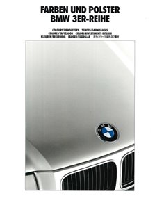 1991 BMW 3 SERIE KLEUREN EN BEKLEDING BROCHURE