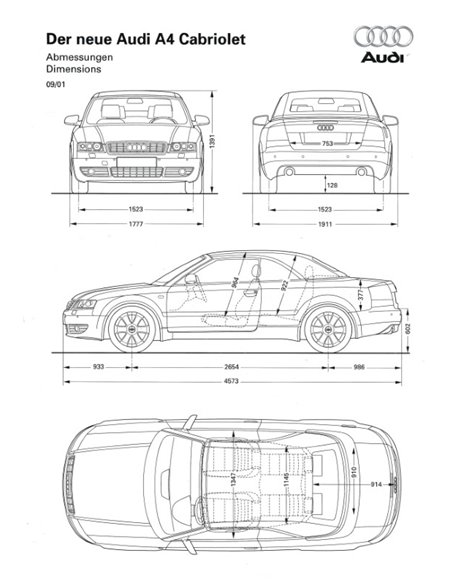 2001 AUDI A4 PRESSEMAPPE DEUTSCH