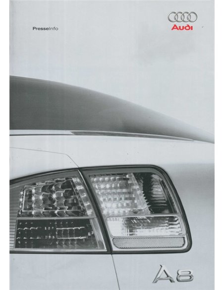 2002 AUDI A8 HARDBACK PRESSKIT GERMAN
