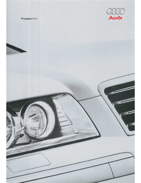 2002 AUDI A8 HARDCOVER PRESSEMAPPE DEUTSCH