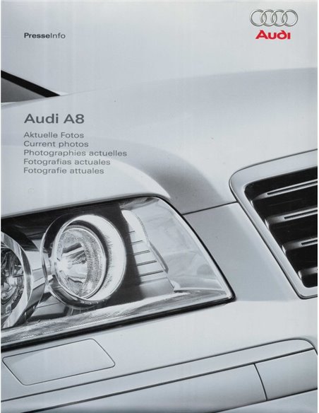 2002 AUDI A8 HARDCOVER PRESSEMAPPE DEUTSCH