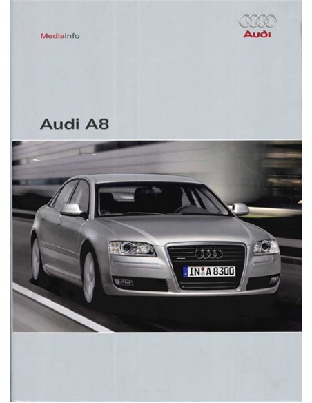2007 AUDI A8 HARDCOVER PRESSEMAPPE DEUTSCH