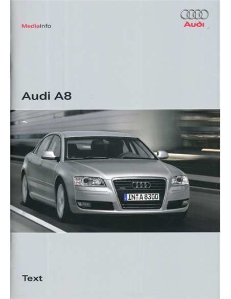 2007 AUDI A8 HARDCOVER PRESSEMAPPE DEUTSCH