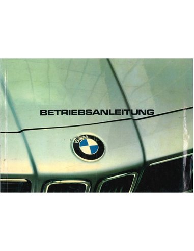 1983 BMW 6ER BETRIEBSANLEITUNG DEUTSCH