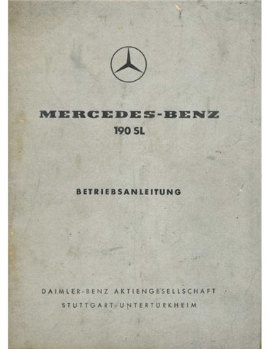 1961 MERCEDES BENZ 190 SL INSTRUCTIEBOEKJE DUITS