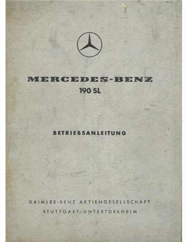 1961 MERCEDES BENZ 190 SL OWNERS MANUAL GERMAN