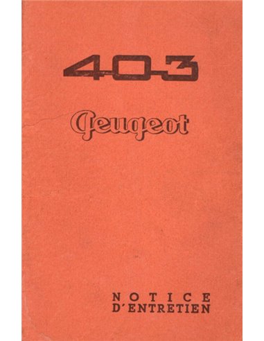 1955 PEUGEOT 403 BROCHURE FRANS