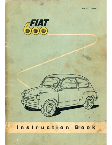 1957 FIAT 600 BETRIEBSANLEITUNG ENGLISCH