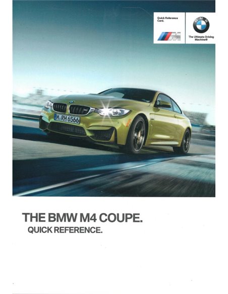 2017 BMW M4 COUPE VERKORT INSTRUCTIEBOEKJE DUITS