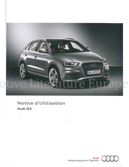 2014 AUDI Q3 BETRIEBSANLEITUNG FRANZÖSISCH