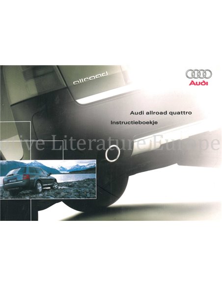 2003 AUDI ALLROAD QUATTRO BETRIEBSANLEITUNG NIEDERLÄNDISCH