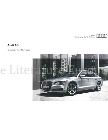 2010 AUDI A8 BETRIEBSANLEITUNG ENGLISCH