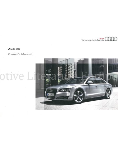 2010 AUDI A8 OWNERS MANUAL ENGLISH