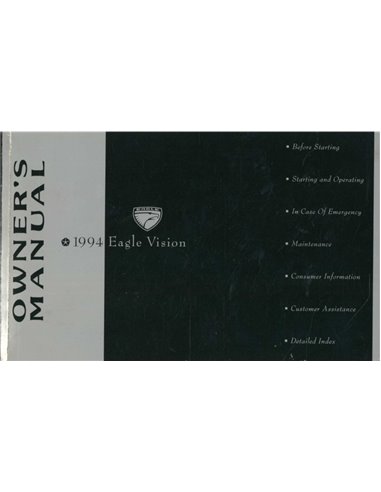 1994 EAGLE VISION OWNERS MANUAL ENGLISH (US)