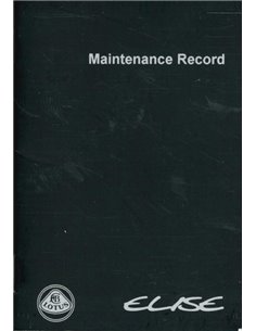1997 LOTUS ELISE INSTRUCTIEBOEKJE +  BOORDMAP ENGELS 2