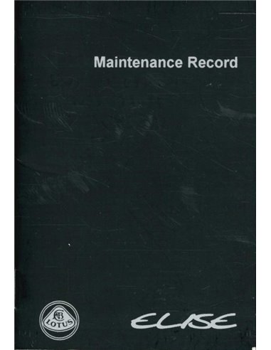 1997 LOTUS ELISE OWNERS MANUAL + POUCH ENGLISH