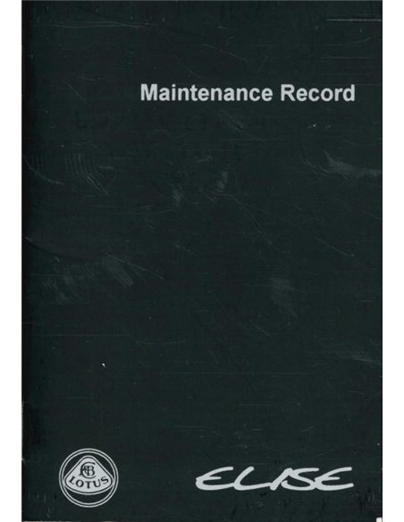 1997 LOTUS ELISE OWNERS MANUAL + POUCH ENGLISH
