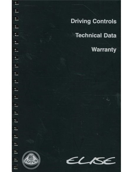 1997 LOTUS ELISE OWNERS MANUAL + POUCH ENGLISH