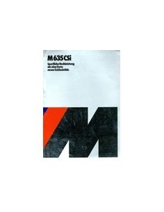 1983 BMW M 635 CSI SERIE BROCHURE DUITS