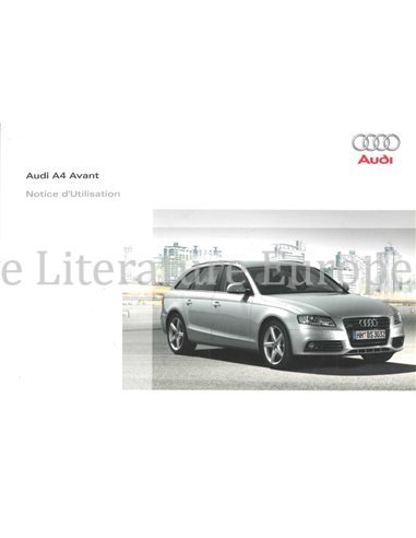 2008 AUDI A4 AVANT OWNERS MANUAL FRENCH