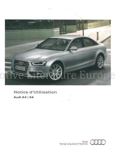2013 AUDI A4 | S4 OWNERS MANUAL FRENCH