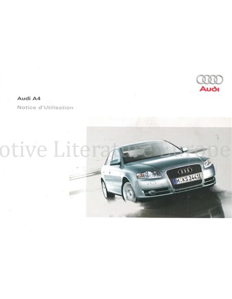 2005 AUDI A4 OWNERS MANUAL FRENCH