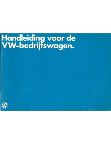 1978 VOLKSWAGEN TRANSPOTER OWNERS MANUAL DUTCH