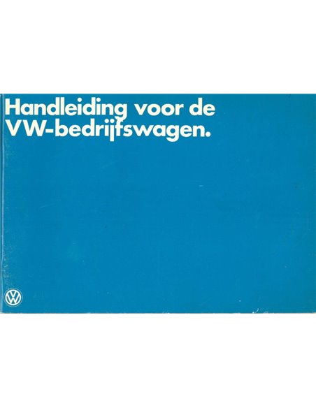 1978 VOLKSWAGEN TRANSPORTER INSTRUCTIEBOEKJE NEDERLANDS
