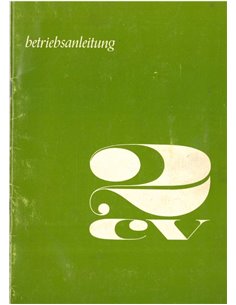 1968 CITROEN 2CV OWNERS MANUAL GERMAN