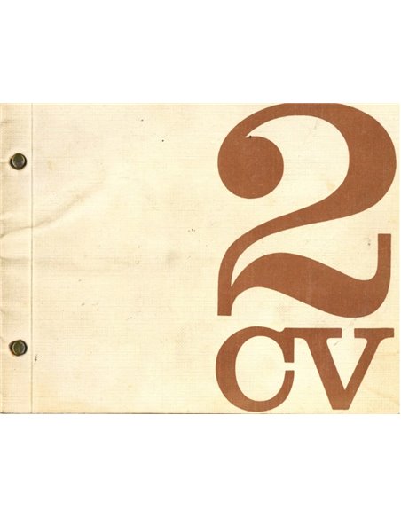 1968 CITROEN 2CV OWNERS MANUAL DUTCH