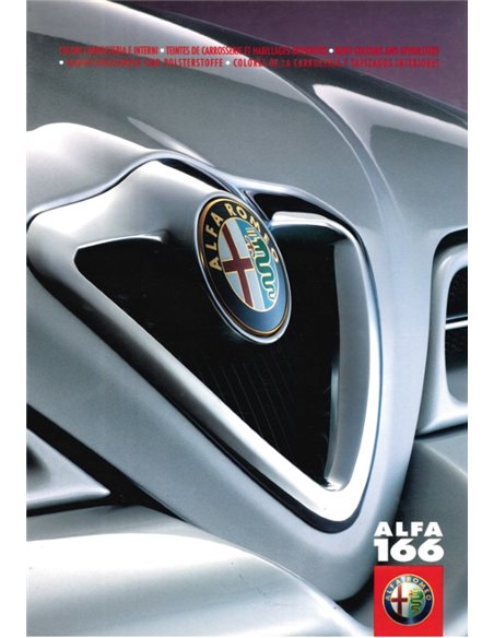1998 ALFA ROMEO 166 KARROSSERIEKLEUREN EN STOFFEN BROCHURE