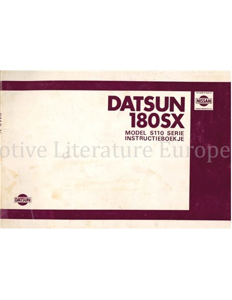1980 DATSUN 180SX OWNERS MANUAL DUTCH