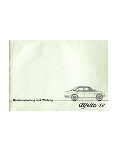1976 ALFA ROMEO ALFETTA 1.8 INSTRUCTIEBOEKJE DUITS