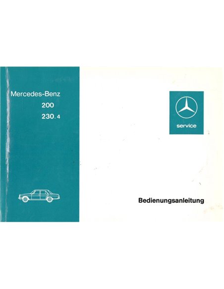 1975 MERCEDES BENZ E CLASS OWNERS MANUAL GERMAN