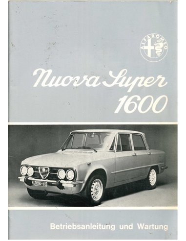 1975 ALFA ROMEO GIULIA NUOVA SUPER 1600 INSTRUCTIEBOEKJE DUITS
