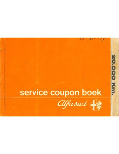 1976 ALFA ROMEO ALFASUD L WARTUNG & GARANTIE NIEDERLÄNDISCH