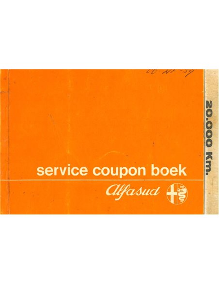 1976 ALFA ROMEO ALFASUD L MAINTENANCE MANUAL DUTCH