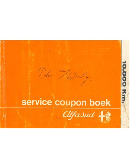 1977 ALFA ROMEO ALFASUD L MAINTENANCE MANUAL DUTCH